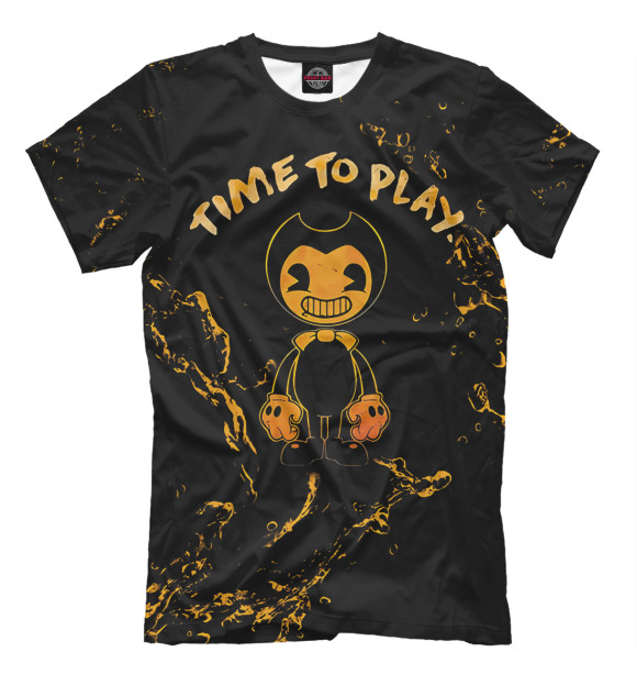 Футболка для мальчиков с изображением Bendy and the ink machine цвета Белый
