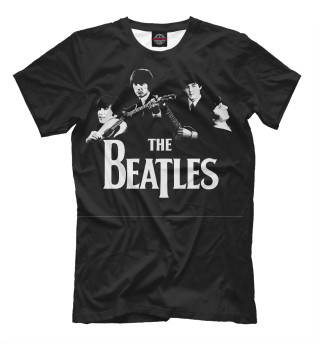 Футболка для мальчиков The Beatles черный фон