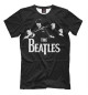 Футболка для мальчиков The Beatles черный фон