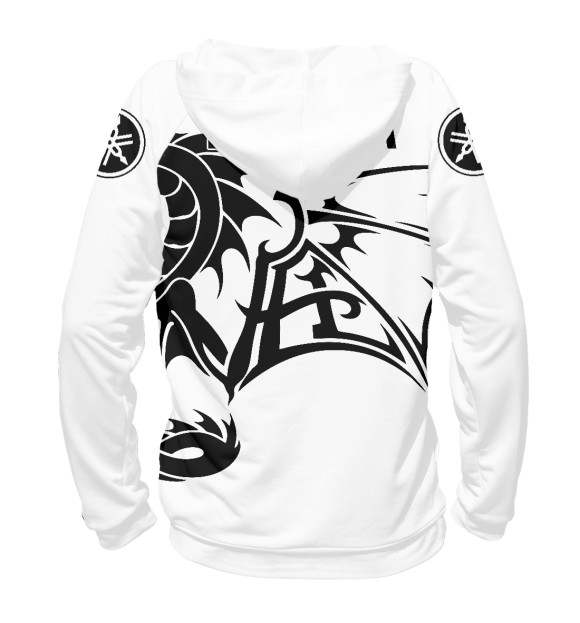 Мужское худи с изображением Yamaha цвета Белый