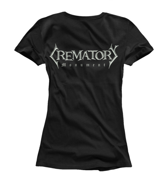 Женская футболка с изображением Crematory - Monument цвета Белый