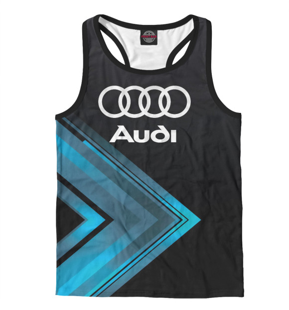 Мужская майка-борцовка с изображением Audi цвета Белый