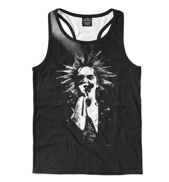 Мужская майка-борцовка с изображением Король и Шут цвета Белый