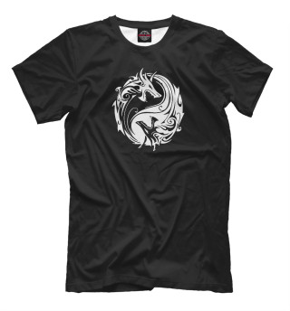 Мужская футболка Дракон (узоры)