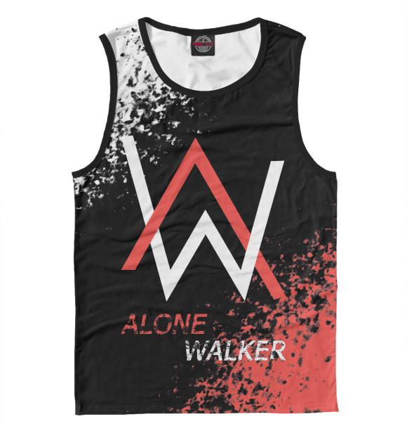 Майка для мальчика с притом Alan Walker цвета Белый Майка для мальчика с изображением Alan Walker цвета Белый
