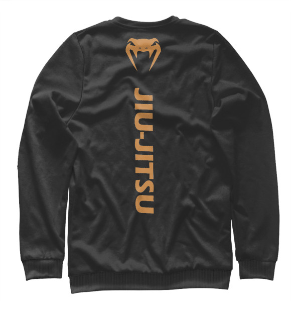 Свитшот для девочек с изображением Jiu Jitsu Black/Gold цвета Белый