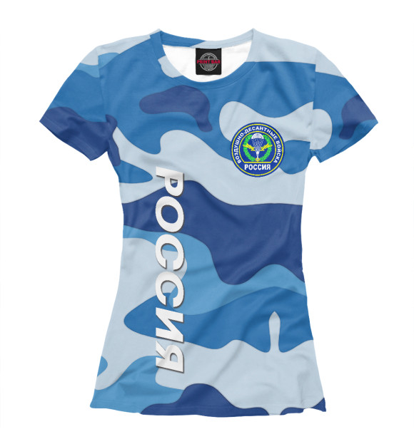 Женская футболка с изображением ВДВ цвета Белый