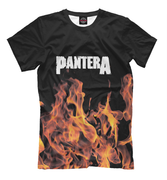 Мужская футболка с изображением Pantera цвета Белый