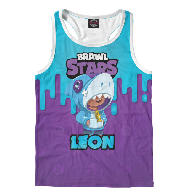 Мужская майка-борцовка с изображением Brawl Stars цвета Белый