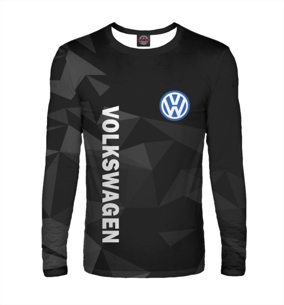 Мужской лонгслив с изображением ФОЛЬКСВАГЕН, VOLKSWAGEN цвета Белый