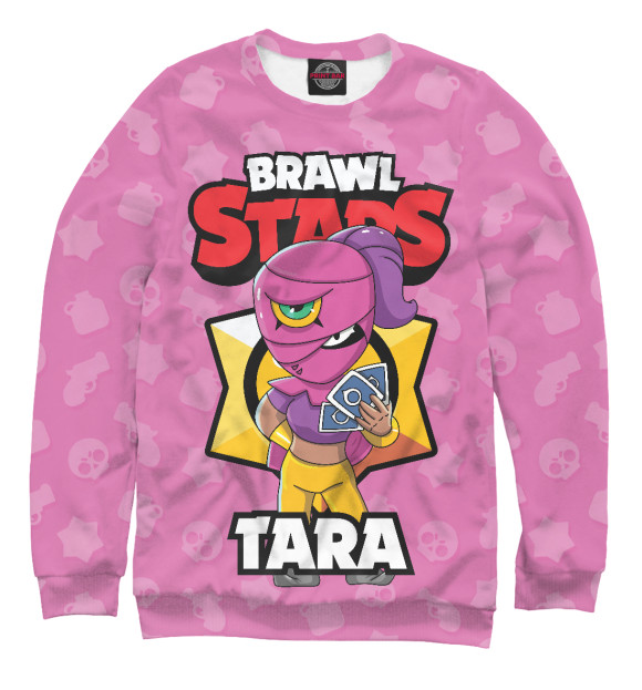 Свитшот для мальчиков с изображением Brawl stars Tara цвета Белый