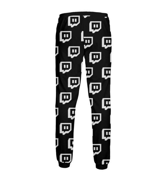 Мужские спортивные штаны с изображением Twitch цвета Белый