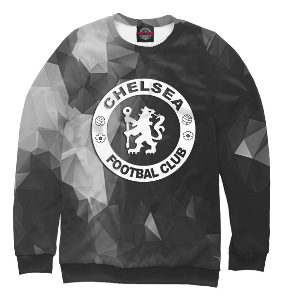 Свитшот для мальчиков с изображением Chelsea Metal цвета Белый