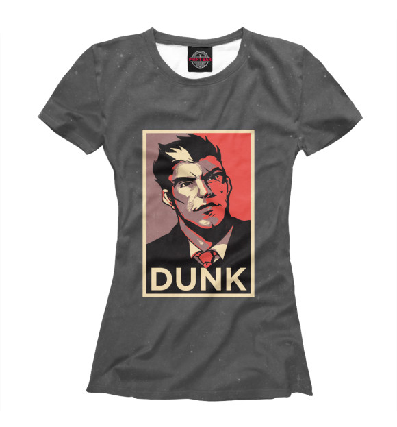 Футболка для девочек с изображением Dunk цвета Белый