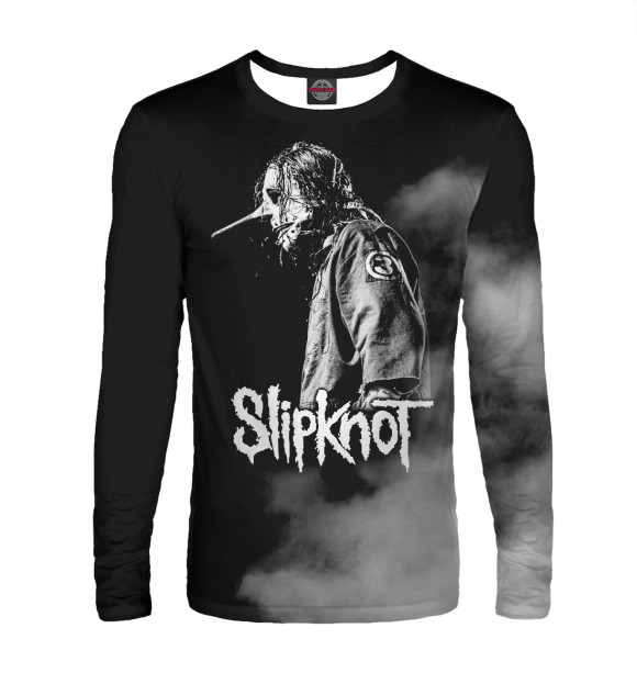 Мужской лонгслив с изображением Slipknot цвета Белый