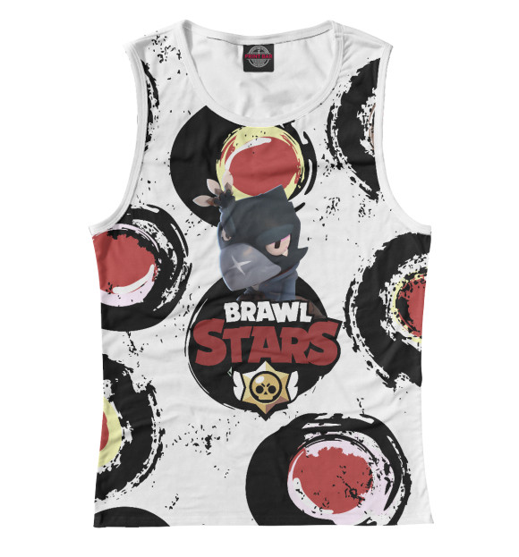 Женская майка с изображением Brawl Stars цвета Белый