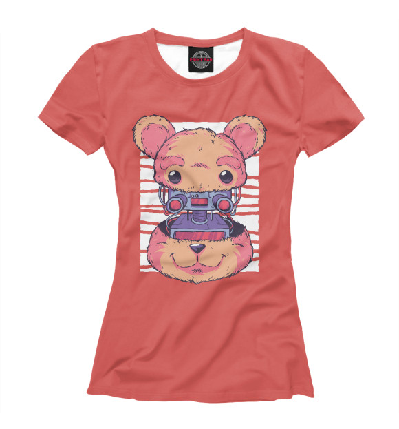 Футболка для девочек с изображением Teddy bear цвета Белый
