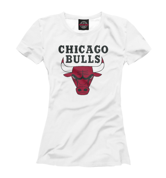 Футболка для девочек с изображением Chicago Bulls цвета Белый