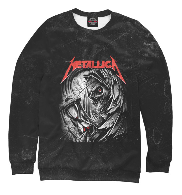 Свитшот для мальчиков с изображением Metallica цвета Белый