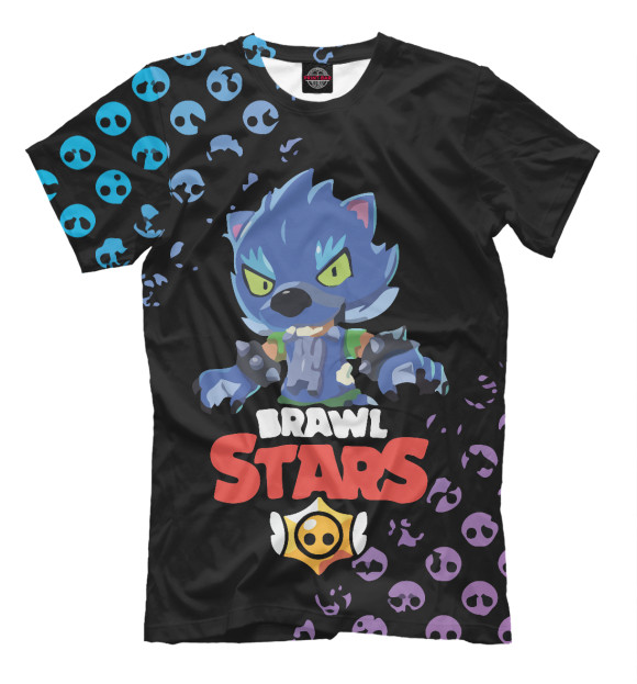 Мужская футболка с изображением Brawl Stars цвета Белый