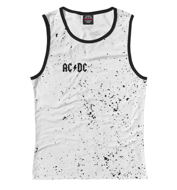 Майка для девочки с изображением AC/DC цвета Белый
