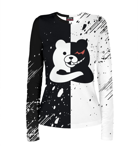 Женский лонгслив с изображением Danganronpa цвета Белый