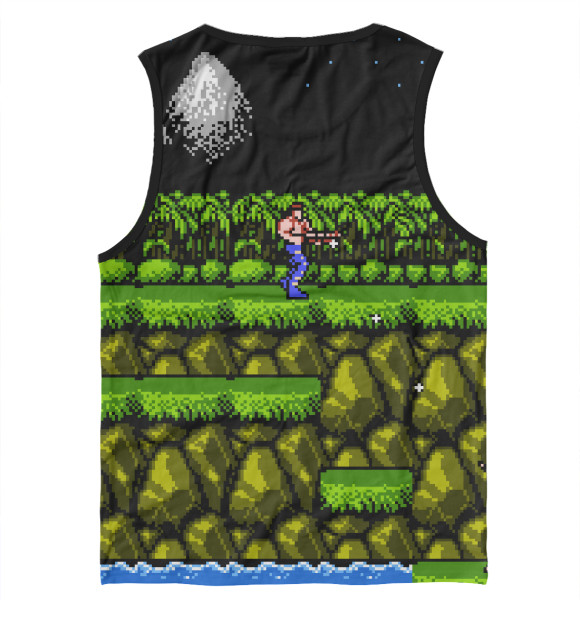 Майка для мальчика с изображением Contra 8 bit цвета Белый