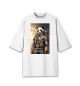 Мужская футболка оверсайз Панда космонавт - стимпанк