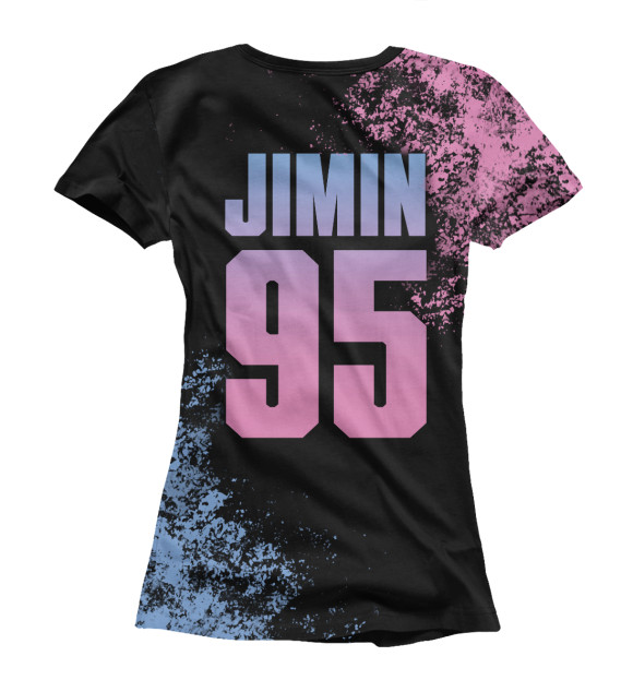 Женская футболка с изображением BTS Jimin цвета Белый