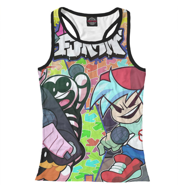 Женская майка-борцовка с изображением Friday Night Funkin цвета Белый