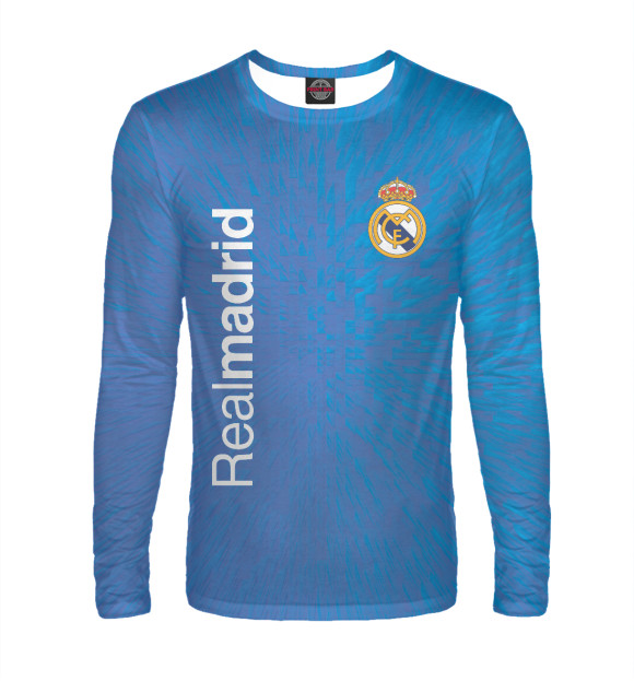 Мужской лонгслив с изображением Real Madrid цвета Белый