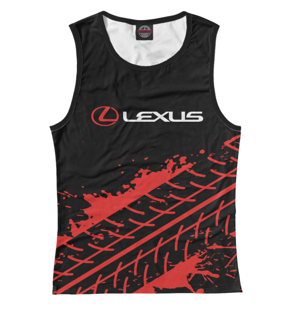 Майка для девочки с изображением Lexus / Лексус цвета Белый