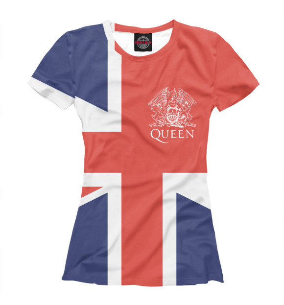 Женская футболка с изображением Queen цвета Белый