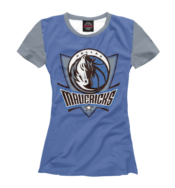Женская футболка с изображением Dallas Mavericks цвета Белый