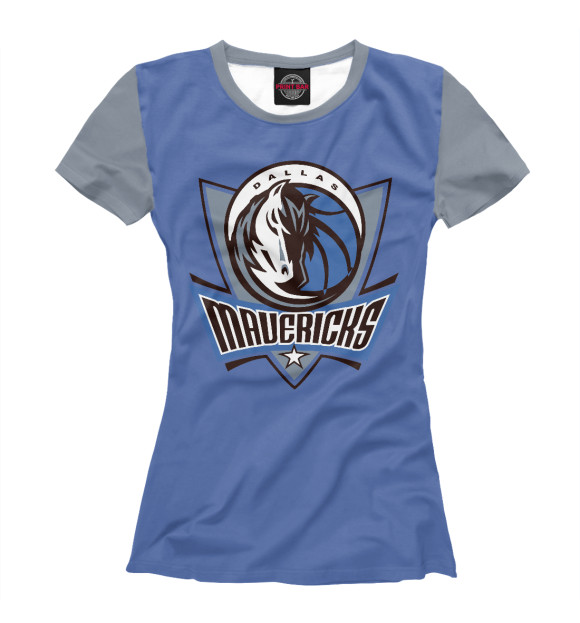 Женская футболка с изображением Dallas Mavericks цвета Белый