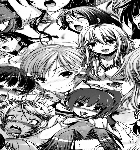 Футболка для девочек с изображением Ahegao | Ахэгао цвета Белый
