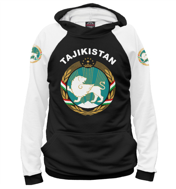 Женское худи с изображением Tajikistan цвета Белый