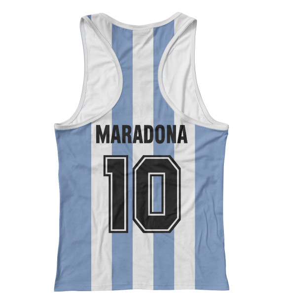 Женская майка-борцовка с изображением Maradona цвета Белый
