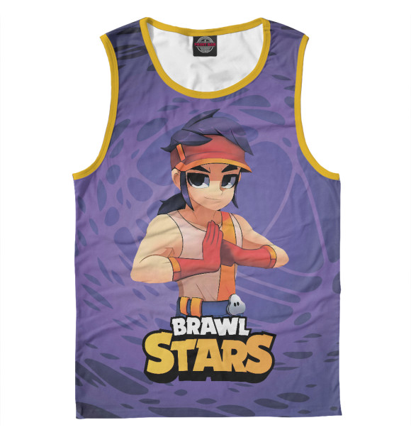 Майка для мальчика с изображением FANG БОЕЦ BRAWL STARS цвета Белый