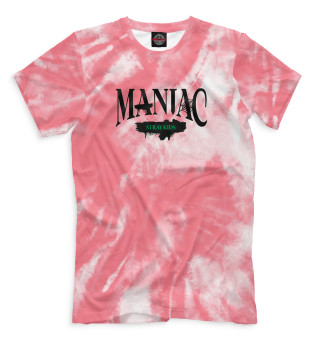 Мужская футболка Maniac Stray Kids розовый фон