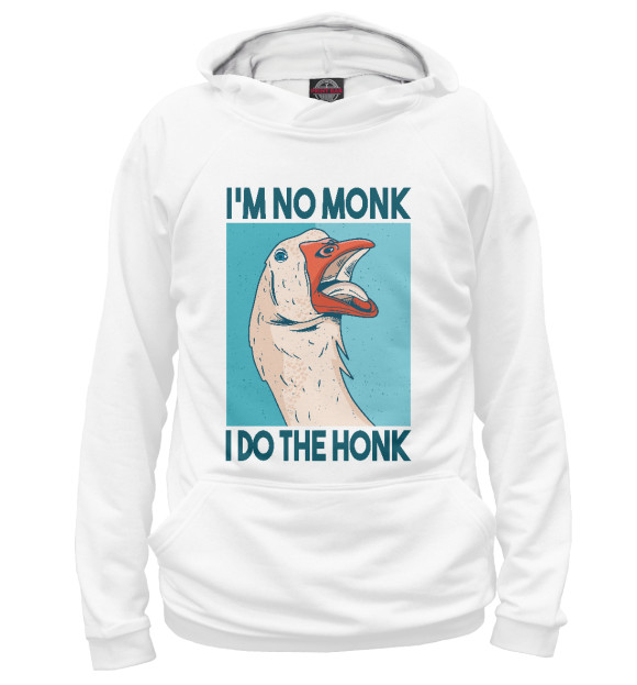 Мужское худи с изображением I do the honk цвета Белый