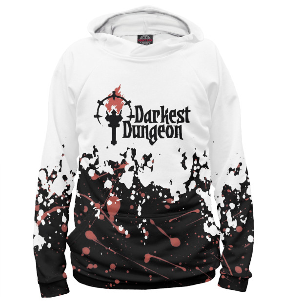 Мужское худи с изображением Darkest Dungeon цвета Белый