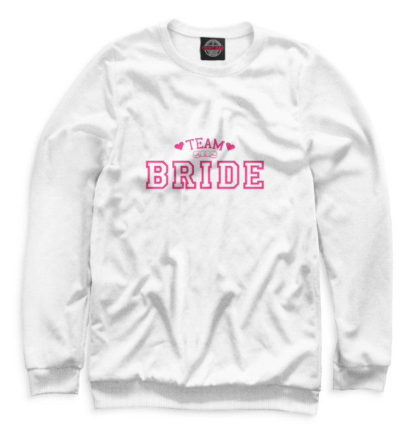 Мужской свитшот с изображением Team bride цвета Белый