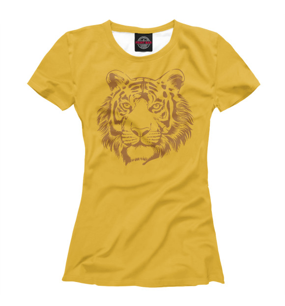 Футболка для девочек с изображением Retro Tiger цвета Белый