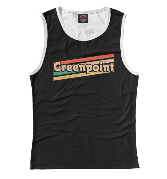 Женская майка с изображением Greenpoint цвета Белый