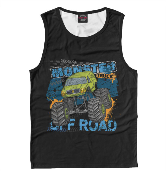 Майка для мальчика с изображением Monster truck 4x4 цвета Белый