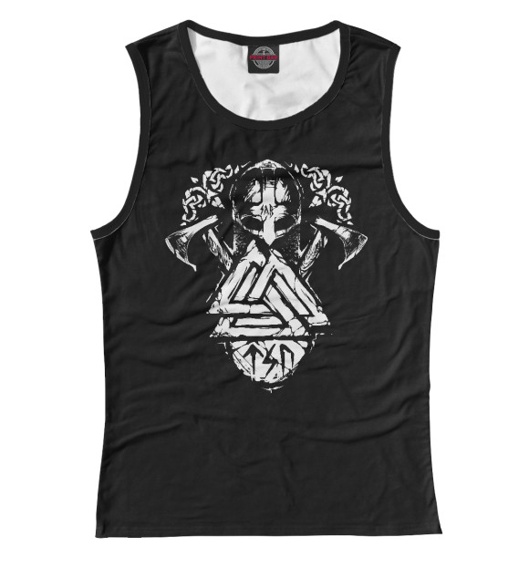 Майка для девочки с изображением Воин цвета Белый