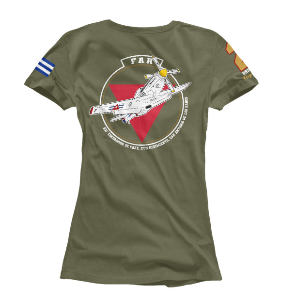Футболка для девочек с изображением FAR (Cuban Air Forces) цвета Белый
