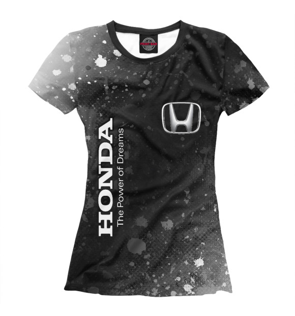 Женская футболка с изображением Honda Dreams цвета Белый