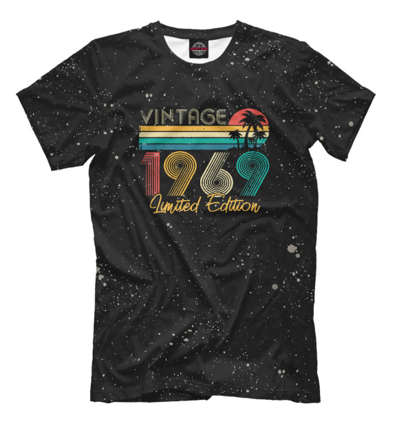 Футболка для мальчиков с изображением Vintage 1969 цвета Белый